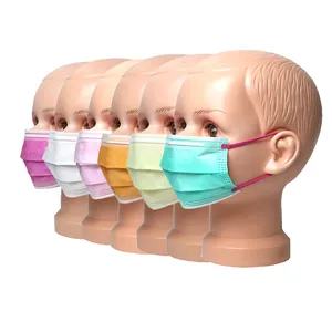 3Q Manufacturer Wholesale High Quality Custom Breathable Non Woven Colorful Ear Band 3 Ply Facemask Disposable Kids Mask