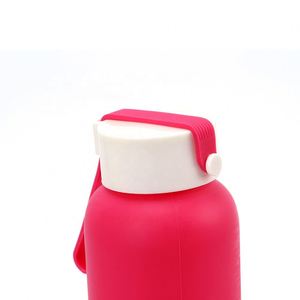 400ml Portable Plastic Water <b>Bottle</b> with Protective Silicone Sleeve & Carry Handle, Leakproof Reusable Water Jug for Fitness - Product Image 5