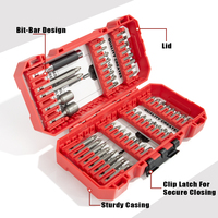 Jeu de 53 embouts de visseuse à chocs en acier S2, kit de tournevis magnétique hexagonal 1/4 pouce, logo OEM personnalisé disponible pour outils électriques