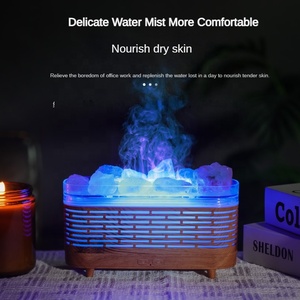 New 2 in1 hương thơm khuếch tán với Himalaya muối đá màu thay đổi ánh sáng ban đêm cho Máy tính để bàn văn phòng tinh dầu tạo độ ẩm - Product Image 3