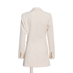 Sf 24t268 פטצ 'עבודה אישה בלייזר פוליאסטר אלגנטי נשים חליפות המותניים מתכווננות דש בז' נשים - Product Image 6