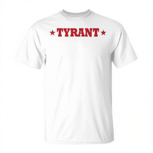 Camiseta Tyrant Blanca de Algodón con Cuello Redondo Unisex Promocional - Product Image 2