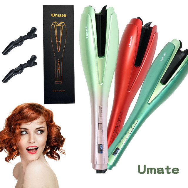 Professional Wavy Auto Rotating Curling Iron Automatic Hair Curler Wand