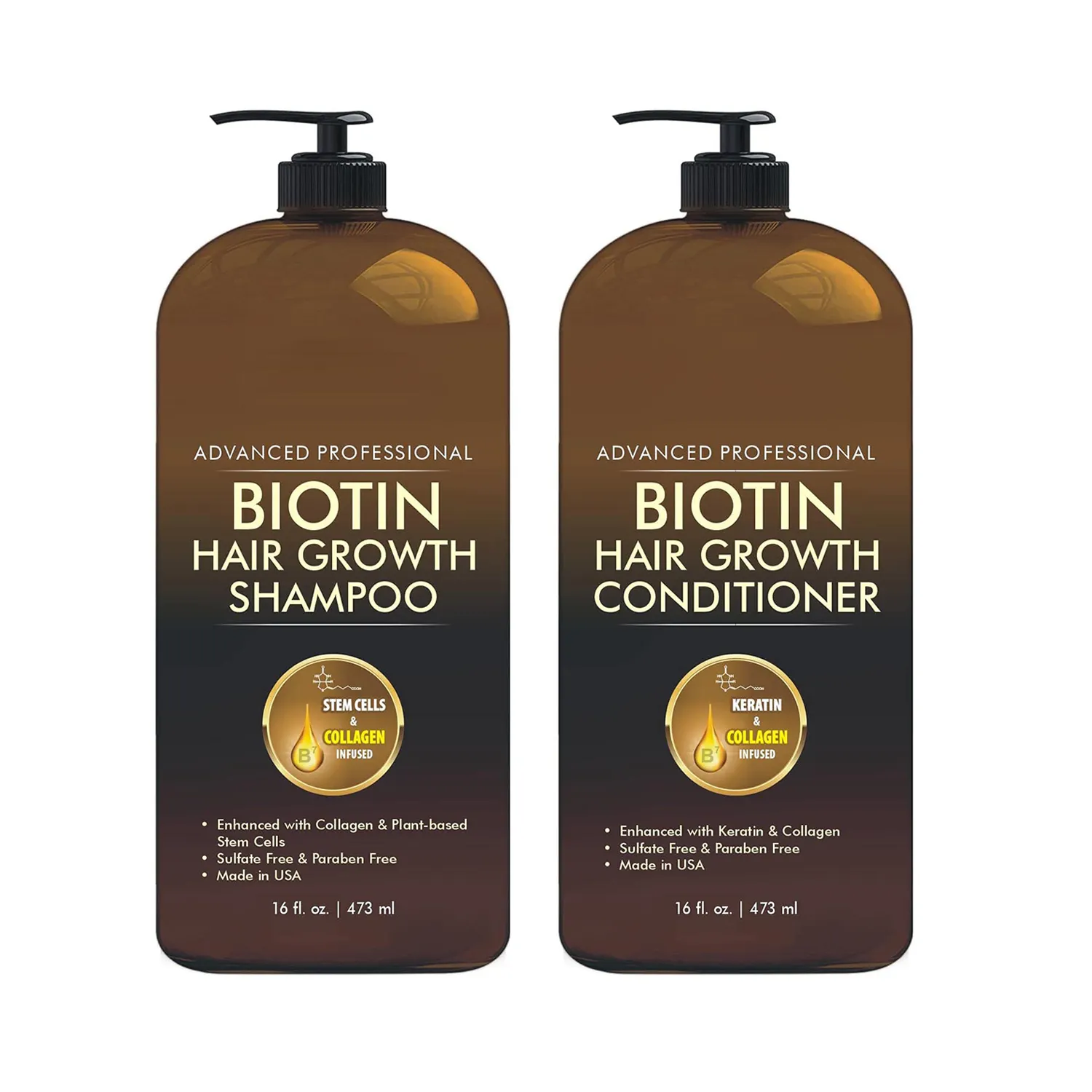Shampoing et Après-Shampoing à la Biotine, Produit Anti-pelliculaire de Marque Privée, Végétal, Naturel, Sans sulfate, pour Cheveux