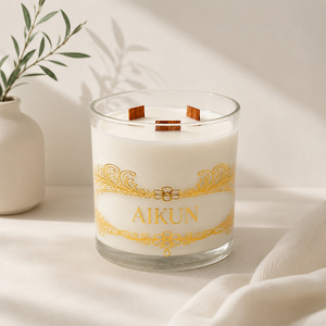 AIKUN Custom Packaging Premium Quality Natural Soy Wax <b>Candle</b> Hand Poured Glass Jar Aromatherapy <b>Candle</b> for Retail Store - Product Image 2