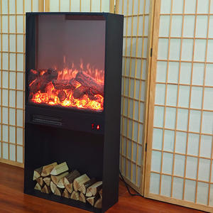<span class=keywords><strong>Chimenea</strong></span> Eléctrica con Llama Simulada, Diseño Moderno, Construcción Metálica, Control Remoto, Instalación Empotrada para Uso en Interiores de Villas - Product Image 3