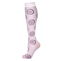 Tube élastique de mollet personnalisé motif de croustilles à pizza logo personnalisé varices randonnée course à pied hommes Marathon chaussettes de compression