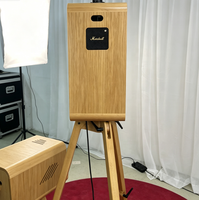 Photo Booth Kayu Vintage dengan Kamera Layar Sentuh dan Flash untuk Bisnis Sewa Acara Pesta Pernikahan.M