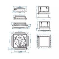 Ventilateur de toit pour caravane MEIDI 11' certifié CE, commande manuelle DC 12V, éclairage LED, débit d'air 8 m³/min, garantie 1 an