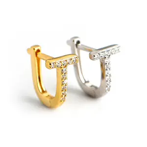 Joyeria Oro Laminado Thâm Quyến Bông Tai Bạc 925 Bông Tai Pendientes De Aro Với Circonitas Và Plata 925 Sterling Bông Tai