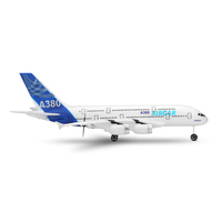 Avion RC WLtoys XK A120 2.4G 3CH Airbus A380, modèle réduit, bi-moteur, en mousse EPP, avec alarme anti-perte intelligente et atterrissage automatique