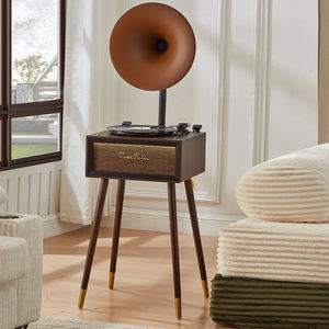 Tocadiscos de Vinilo Personalizado de Fábrica, Reproductor de Discos Retro, Gramófono de 3 Velocidades con Bluetooth, FM, USB y Audio de Alta Fidelidad - Product Image 2