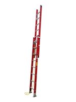 Échelle en fibre de verre FRP, échelle télescopique 2x8 à 2x18 marches, électrique, 2 sections, échelle à cordes pour usage industriel, pliable