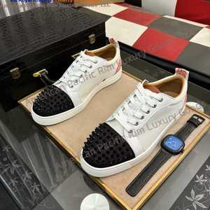 Chaussures de sport décontractées pour hommes, nouvelle tendance, légères, avec doublure en cuir véritable, confortables pour la marche, style Louboutins - Product Image 1