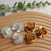 Appliques en feutre 3D faites à la main, colorées, avec fleurs et sequins, en PVC plastique, à coudre sur les chapeaux, couleur personnalisée