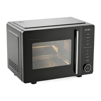Four à air chaud multifonction 24L de comptoir avec affichage numérique, silencieux, pour la maison, tout-en-un 3-en-1, micro-ondes, friteuse à air et four
