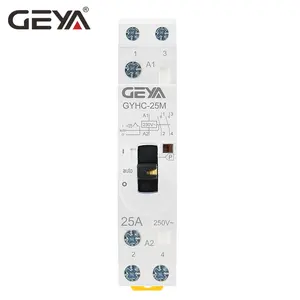 GEYA GYHC modüler kontaktör 2P 16A 2NO veya 2NC veya 1NO1NC220V otomatik ev kontaktör Din ray tipi