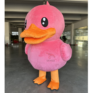 Batteria bly up Role Play Fancy Suit gonfiabili Farm Animal Party costumi adulti Halloween rosa Cosplay anatra mascotte costumi - Product Image 1