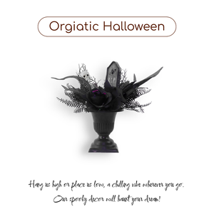Decorazioni da Tavolo per Halloween Nere di ER Factory, Fiori Artificiali per Interni, Decorazioni con Scheletri e Lapidi - Product Image 2