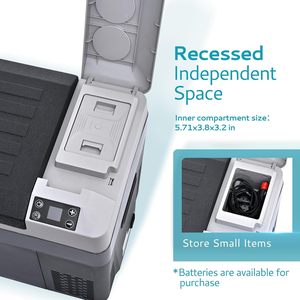 Euhomy DC12V 24V <strong>Portable</strong> 30L Car <strong>Fridge</strong> With <strong>Lithium</strong> <strong>Battery</strong> for Camping RV Caravan Boat - Product Image 2