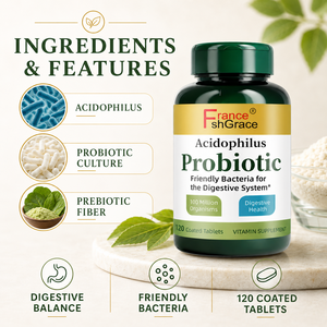 Wholesale Shecome <b>Probiotic</b> Supplement Manufacturer 100 Million CFU for Digestive Support 120 Acidophilus <b>Probiotic</b> <b>Tablets</b> - Product Image 2