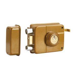 Serrature per Porte del Mercato Sudamericano con Due Bulloni Rotondi, Placche Dorate per Porta, <span class=keywords><strong>Serratura</strong></span> a Scrocco - Product Image 2