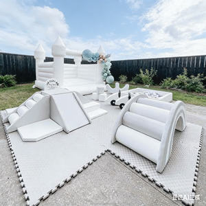 Aire de jeux pour tout-petits en mousse souple <span class=keywords><strong>grise</strong></span> moderne, <span class=keywords><strong>piscine</strong></span> à balles <span class=keywords><strong>grise</strong></span> pour café, aire de jeux, fête d'anniversaire <span class=keywords><strong>et</strong></span> divertissement en intérieur - Product Image 5