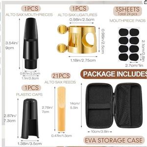 Juego de Boquilla para Saxofón Fabricado en Fábrica al por Mayor (Boquilla + Tapa + Abrazadera + Lengüeta + Almohadilla + Bolsa), Accesorios para Saxofón - Product Image 5