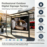 Écran d'affichage numérique extérieur étanche IP65 de 55 à 65 pouces pour la publicité commerciale, écran mural pour vitrine
