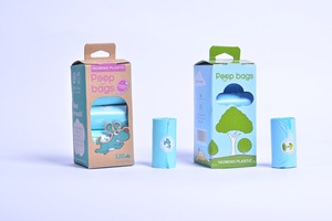 Support pour sacs à déjections canines et pelle à crottes biodégradables, sacs à déjections robustes et écologiques en plastique portable - Product Image 4
