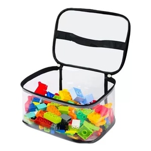 Pochette de toilette transparente en PVC noir avec logo personnalisé, grande pochette cosmétique imperméable, sac de maquillage de voyage pour fête au bord de la <span class=keywords><strong>piscine</strong></span>, plage - Product Image 6