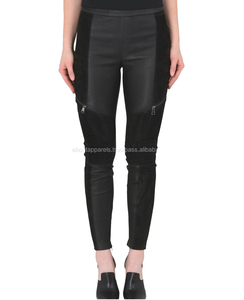 Pantalon décontracté en PU pour homme, printemps-automne, style moto tendance, écologique, respirant, teint uni, coupe ajustée - Product Image 2