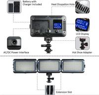 Lumière vidéo LED CRI95+, panneau lumineux photo portable pour appareil photo, intensité réglable pour appareil photo reflex numérique, caméscope avec batterie VL-162T