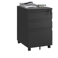 Archivador Metálico Móvil Bajo Escritorio con Cajones con Cerradura, Resistente al Fuego, Diseño Moderno y Minimalista para Almacenamiento de Oficina