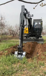 Excavadora de Ruedas PW75 de 6.6 Toneladas, Excavadora Hidráulica con Motor Yangdong de 60kW, 1 Año de Garantía, Cucharón de 0.36m, Alto Momento de Carga - Product Image 1