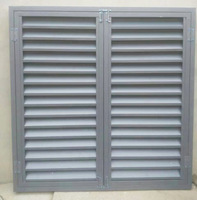 Grille de ventilation manuelle électrique carrée moderne en alliage d'aluminium, étanche, pour sortie d'air de climatiseur, couvercle d'unité extérieure, aérateur d'échappement