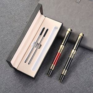 02 Custom Logo Promotional Luxury Business Gift Black Metal Roller Ball Point <b>Pens</b> Set With Box - Product Image 2