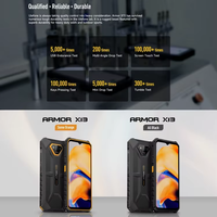 Teléfono Inteligente Resistente Ulefone Armor X13 4G, Dos LED Infrarrojos, Pantalla HD+ de 6.52'', Batería Enorme de 6320 mAh, IP68, GPS, NFC Opcional, Teléfono Celular Inteligente Resistente