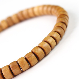 Bracelet en bois de santal Babi, perles de 4x7mm, boucle unique, bijoux unisexes pour couple, à porter au quotidien - Product Image 2