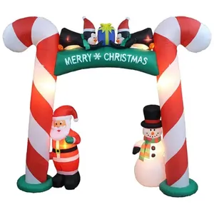 2024 khổng lồ Santa Claus mang theo một túi đầy đủ của quà giáng sinh quảng cáo khổng lồ Inflatable giáng sinh Santa