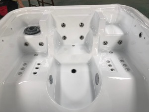 Lazy Layer Jacuzzier Whirlpool Acrílico Inflable Hot Tube Outdoor Rectangle Spa Tub 3 Person Outdoor Jacuzzier Pool Swim - Product Image 3