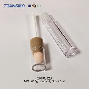 Tube de fond de teint double embout, conteneur correcteur rond, tube de gloss à lèvres avec pinceau éponge 3.8-5.5ml - Product Image 6