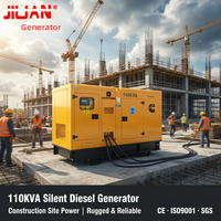 Grupo Electrógeno de 100 Kva, 110 Kva, 150 Kva, 200 Kva, Motor Original 6BT5.9-G1, Generador Diésel Silencioso Trifásico de Emergencia para Hotel
