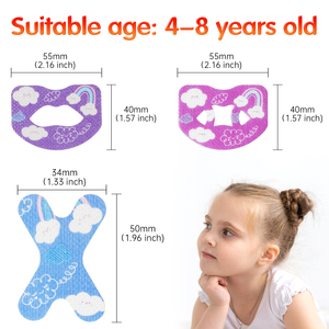 ALIVER Private Label 60 Pcs/boîte 3 en 1 Bande Dessinée Mignonne Sleeping Trips Correction de la Respiration Nasale Ruban Buccal pour Enfants - Product Image 6