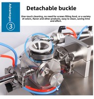 Machine à remplir la crème fouettée en acier inoxydable pneumatique