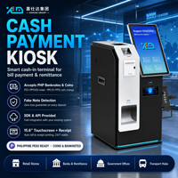 Kiosque de commande et de paiement en libre-service 24h/24 et 7j/7, en métal, sur pied, avec panneau en verre trempé pour utilisation en intérieur en pharmacie