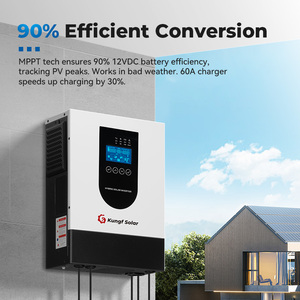 Inversor Solar de Onda Senoidal Pura Kungf com Ótimo Preço 1KW 1000 Watts 12V Inversor Solar Off Grid 1KW com Controlador de Carga Solar - Product Image 3