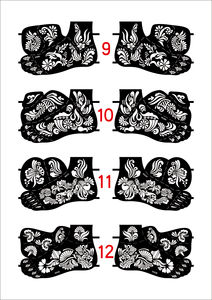 Nhà máy tùy chỉnh thực hiện PVC Mehndi dán chân tạm thời Henna Tattoo <span class=keywords><strong>stencils</strong></span> - Product Image 5