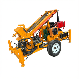 Hoogwaardige draagbare hydraulische waterputboorinstallatie, aangedreven door een dieselmotor, mobiele boormachine te koop - Product Image 2
