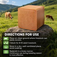 Bloc de sel minéral pour bétail, sel de roche naturel pour l'alimentation des animaux de ferme en pâturage, supplément de sodium pour le bétail